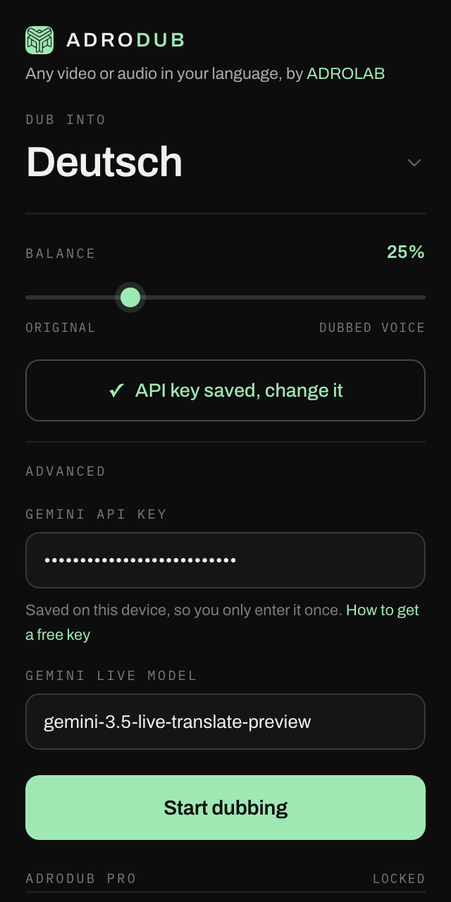 The key is saved