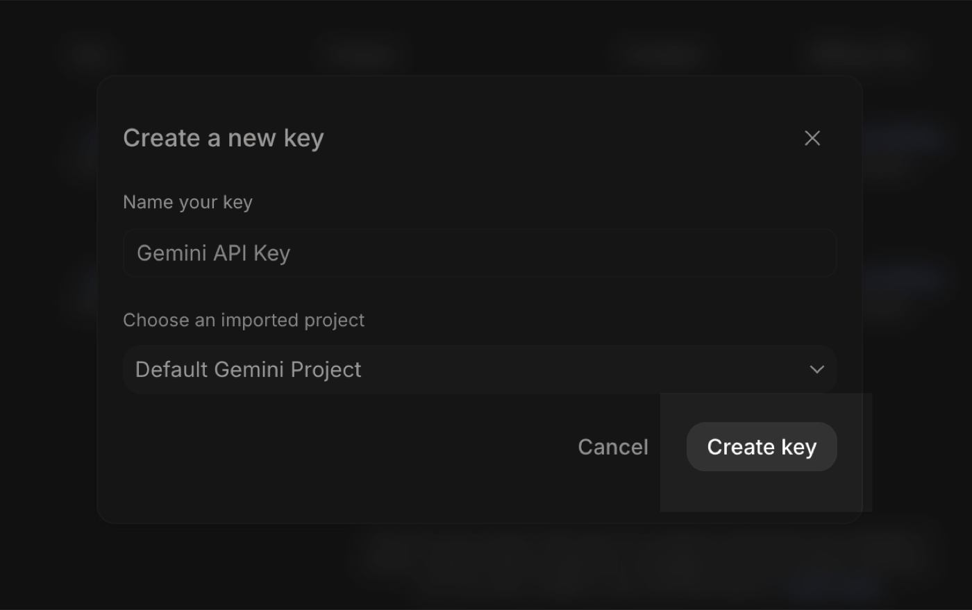 Naming the key